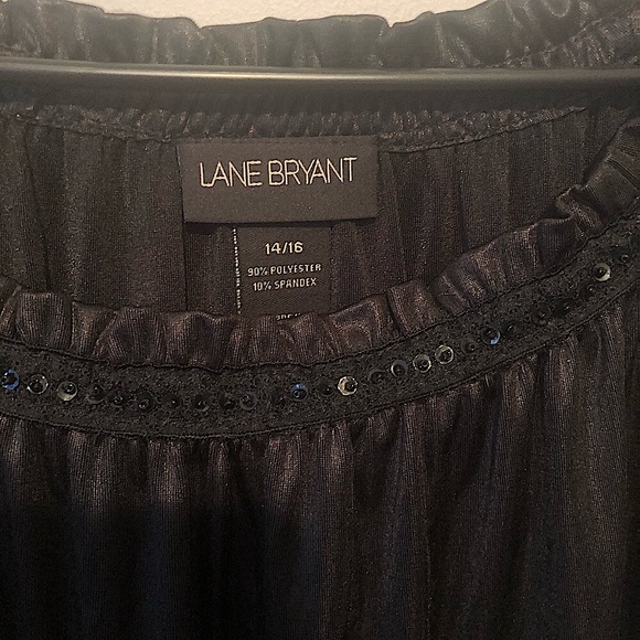 Lane Bryant black top with beads at neckline 14/16 - Picture 2 of 6